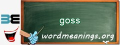 WordMeaning blackboard for goss